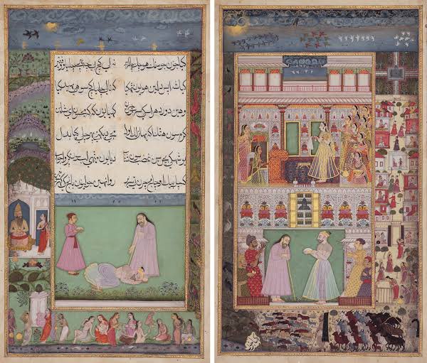 A folio of Gulshan-e-Ishq from the 1600s, Hyderabad, Deccan.