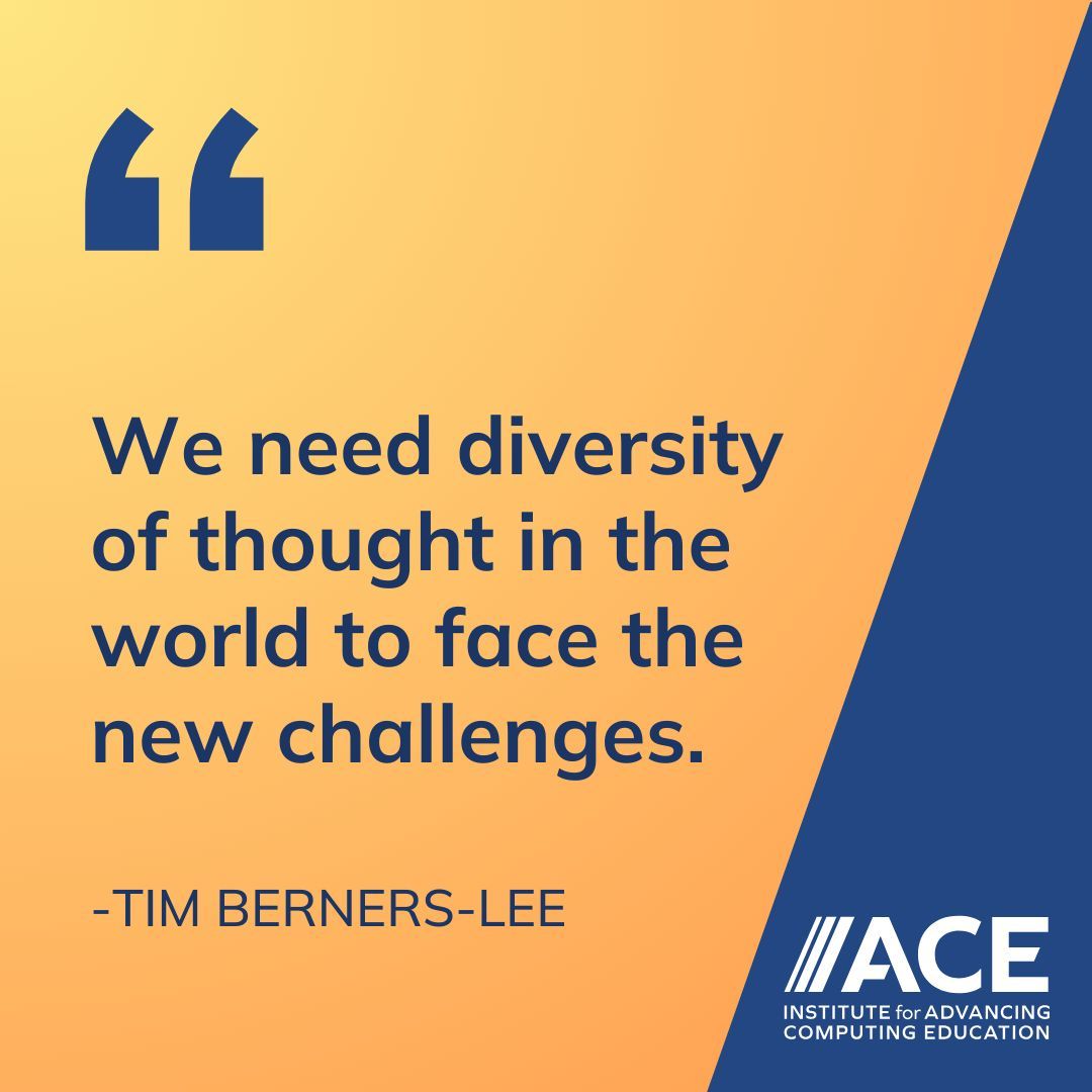 🌎 The world’s biggest challenges need diverse minds to solve them! 💡 Different perspectives drive innovation. 

#TimBernersLee #DiversityOfThought #InnovateTogether