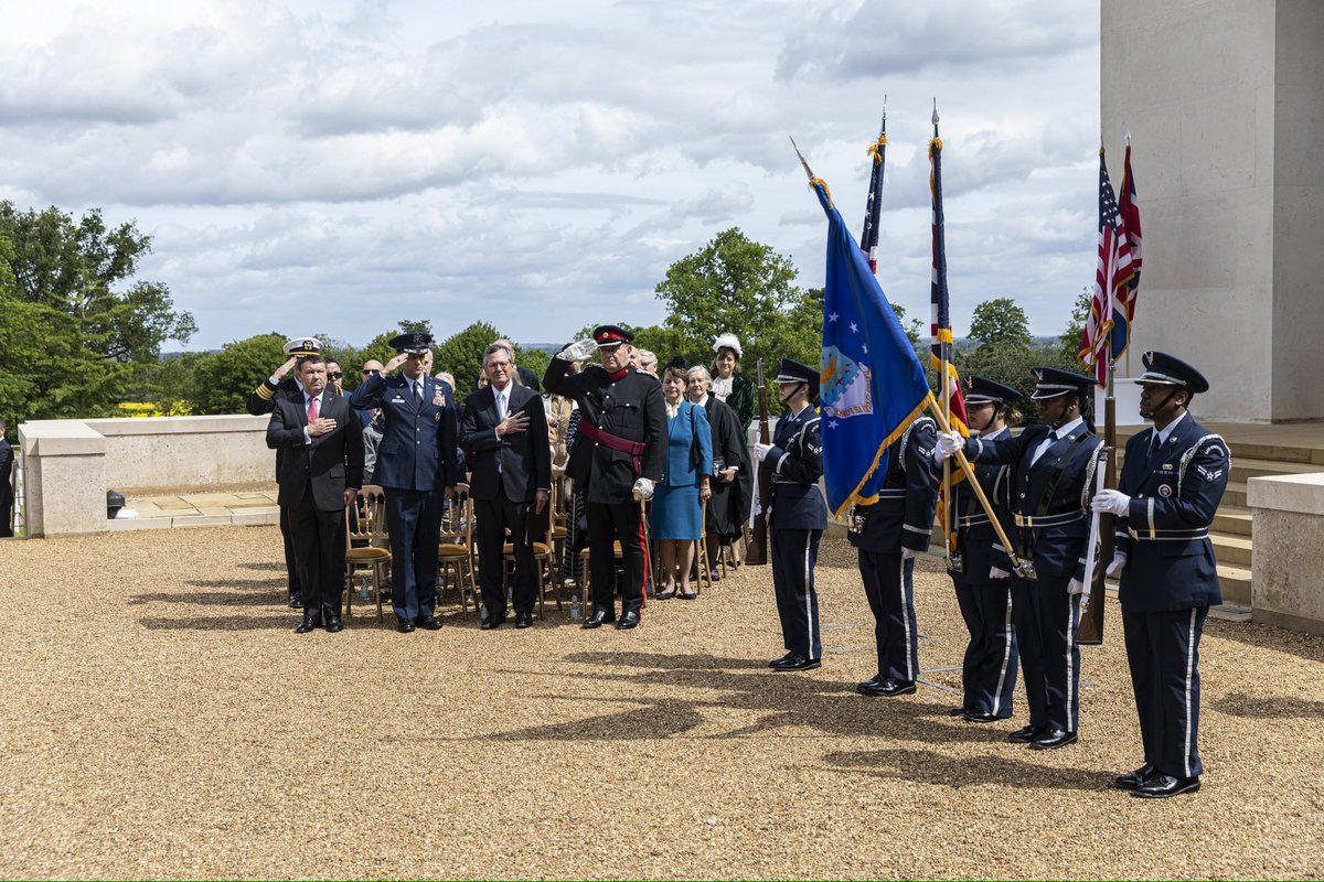 Today, at a special Memorial Day service at Cambridge American Cemetery, I joined in remembering with pride and gratitude, the soldiers and sailors, servicemen and women, past and present – who died in service of our country. It is a poignant year to be doing so, marking 80 years