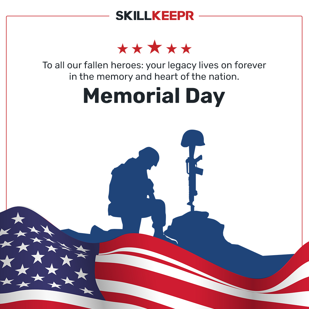 SkillKeepr's tweet image. Today, we honor the brave hearts who gave everything for our freedom.
This #MemorialDay, we reflect on courage, unity, and the power of purpose.
At Skillkeepr, we salute the heroes and remember—every strong mission begins with the right team.
#hiringsolution #Skillkeepr