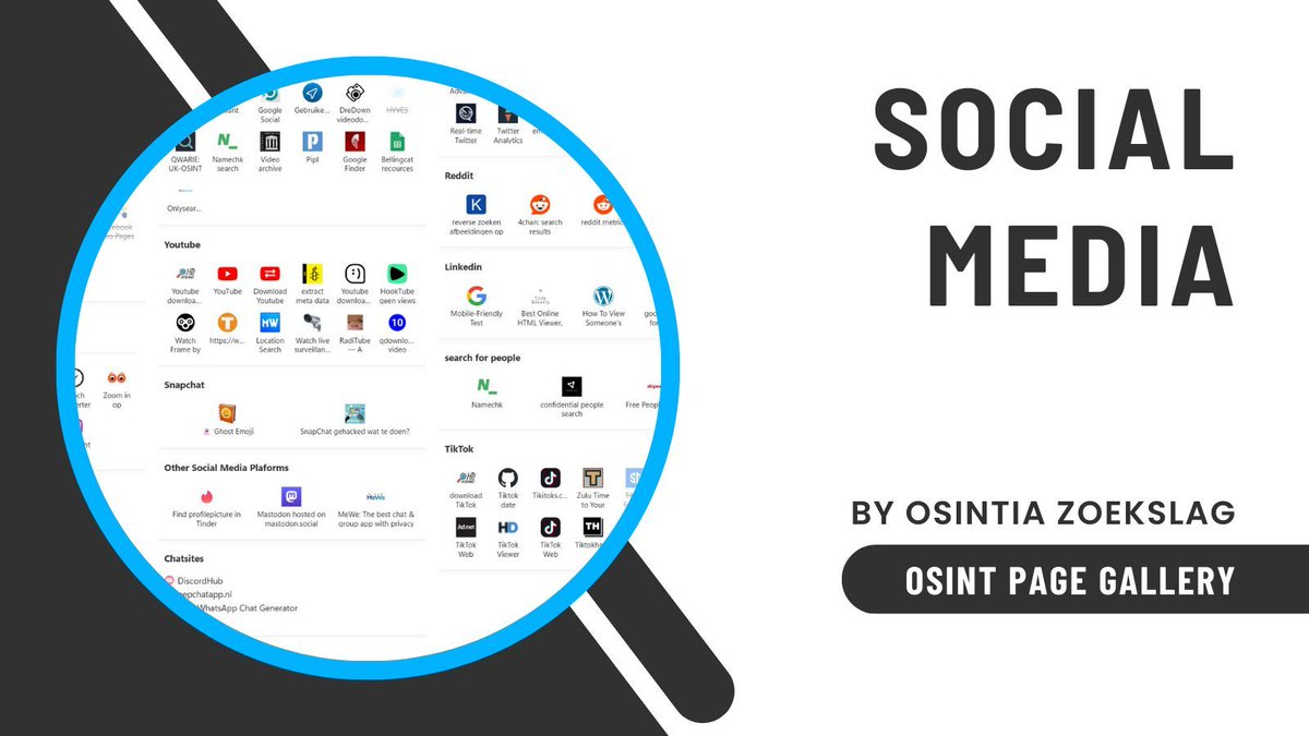 Discover powerful tools for Facebook, X (Twitter), Reddit, LinkedIn, TikTok, and more—all in one place. Even OSINT pros will find useful gems here.
start.me/p/4K0DXg/socia…