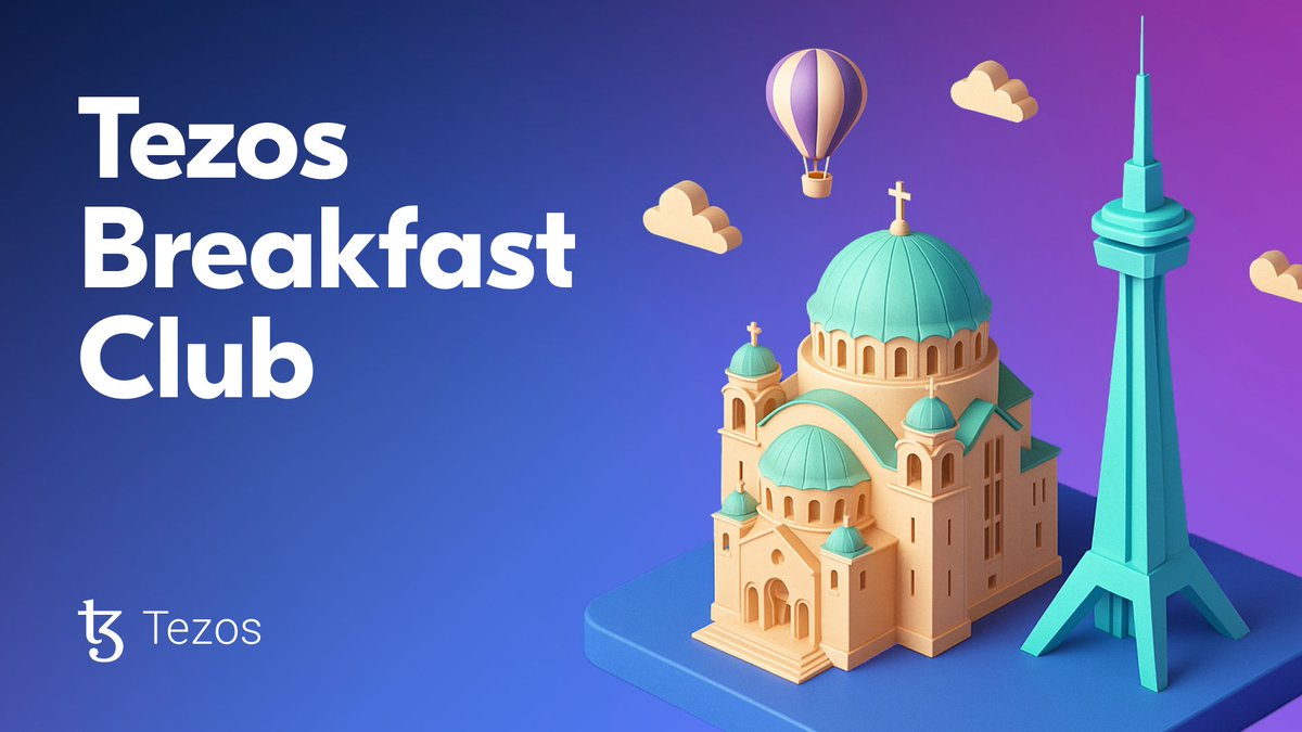 Tezos (@tezos) on Twitter photo In Belgrade for Blockchain Week?
Skip the hotel breakfast and swing by the Tezos Breakfast Club — your morning fix of coffee, pastries, and great conversations ☕🥐
Hosted by Trailblazer <a href="/IvanaOnTheBlock/">Ivana On The Block</a>, this community meetup is open to all the builders, artists, and the In Belgrade for Blockchain Week?
Skip the hotel breakfast and swing by the Tezos Breakfast Club — your morning fix of coffee, pastries, and great conversations ☕🥐
Hosted by Trailblazer <a href="/IvanaOnTheBlock/">Ivana On The Block</a>, this community meetup is open to all the builders, artists, and the