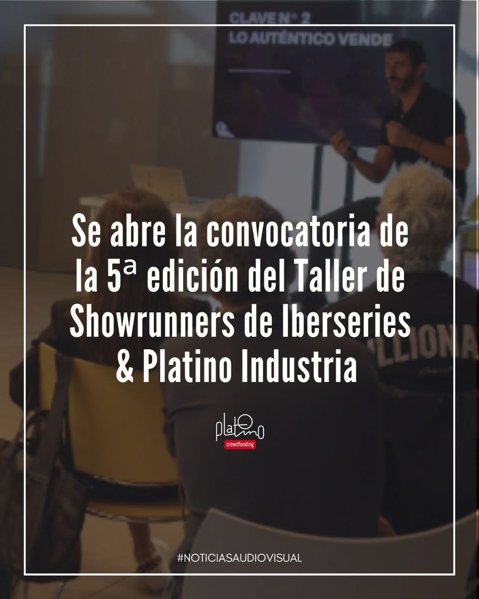¡Abierta la convocatoria al 5º #TallerDeShowrunners!
Máx. 12 proyectos seleccionados
Reuniones one-to-one con la industria
2 conferencias top
Solo presencial
Cierre: 5 junio, 16:00h
🎟️ Requiere acreditación en <a href="/iberseries_pi/">Iberseries & Platino Industria</a>  
📲 +info:bit.ly/4k9qbB3
#noticiasaudiovisual