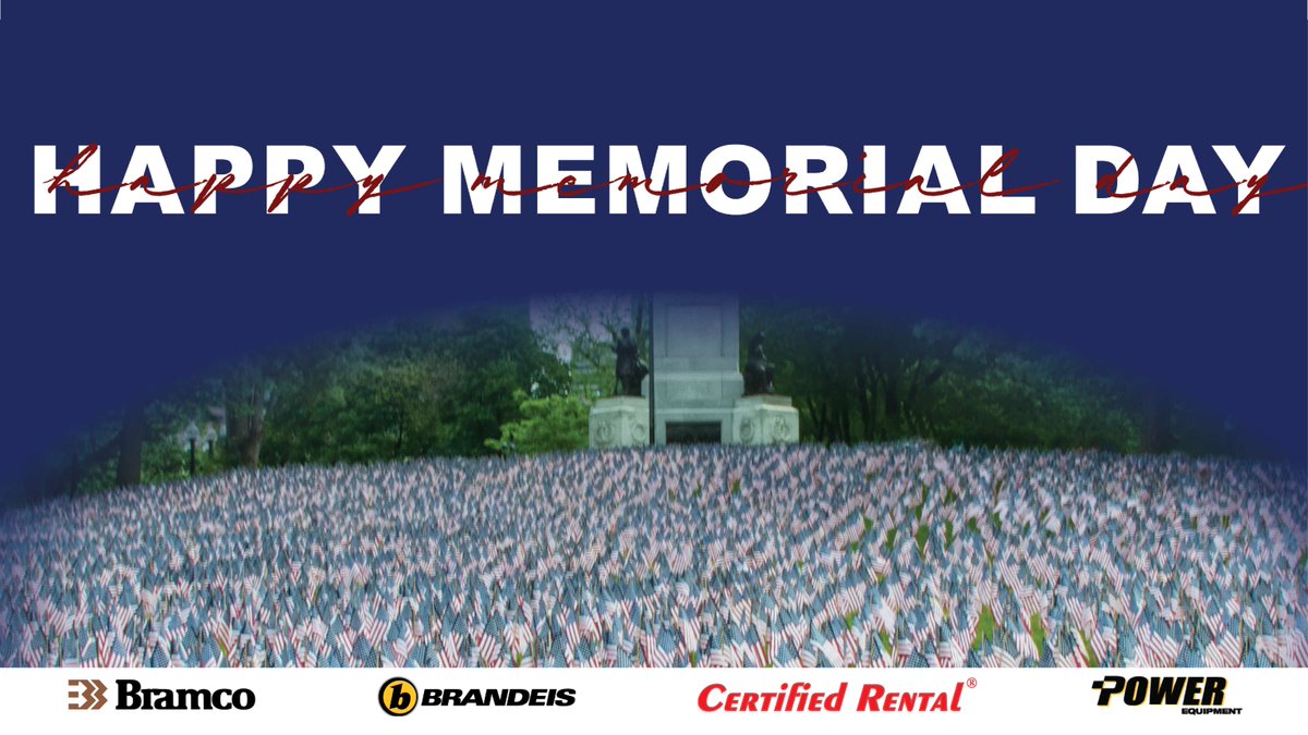This Memorial Day, we pause to remember the heroes who made it all possible to live the lives we do today. Let's celebrate our freedom, family, and a long weekend well-earned! #BrandeisMachinery #MemorialDay #RememberTheFallen