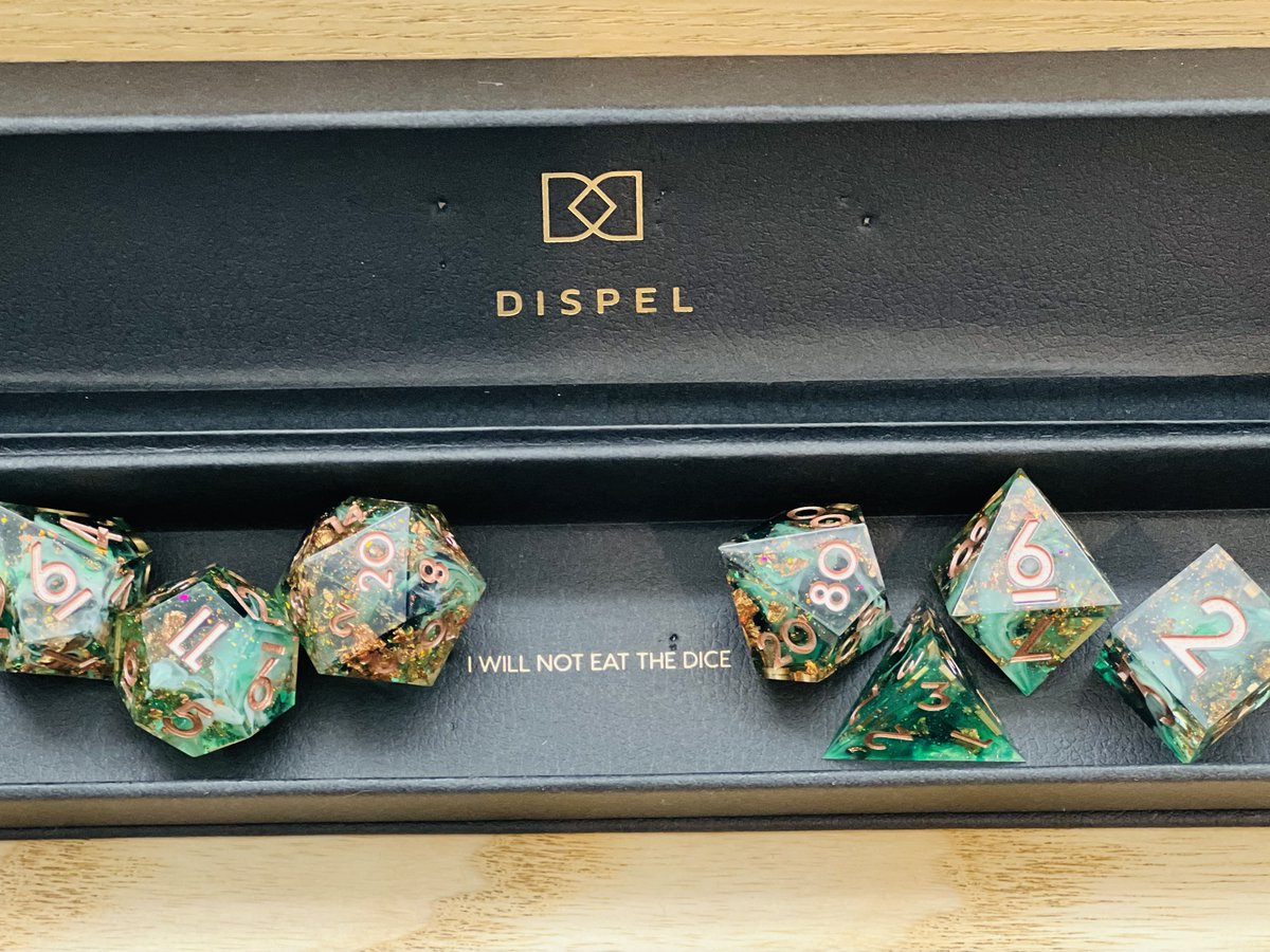 Doug Cockle 🐺⚔️🧸 (@dcockle) on Twitter photo Check out these absolute BEAUTIES!! Picked them up at PAX East from the lovely folks over at <a href="/dispeldice/">DISPEL DICE | Dark Fairytale 4/30</a> . These rocks are rockin my world! And I haven't eaten a single one... yet... #dice #mathrocks Check out these absolute BEAUTIES!! Picked them up at PAX East from the lovely folks over at <a href="/dispeldice/">DISPEL DICE | Dark Fairytale 4/30</a> . These rocks are rockin my world! And I haven't eaten a single one... yet... #dice #mathrocks