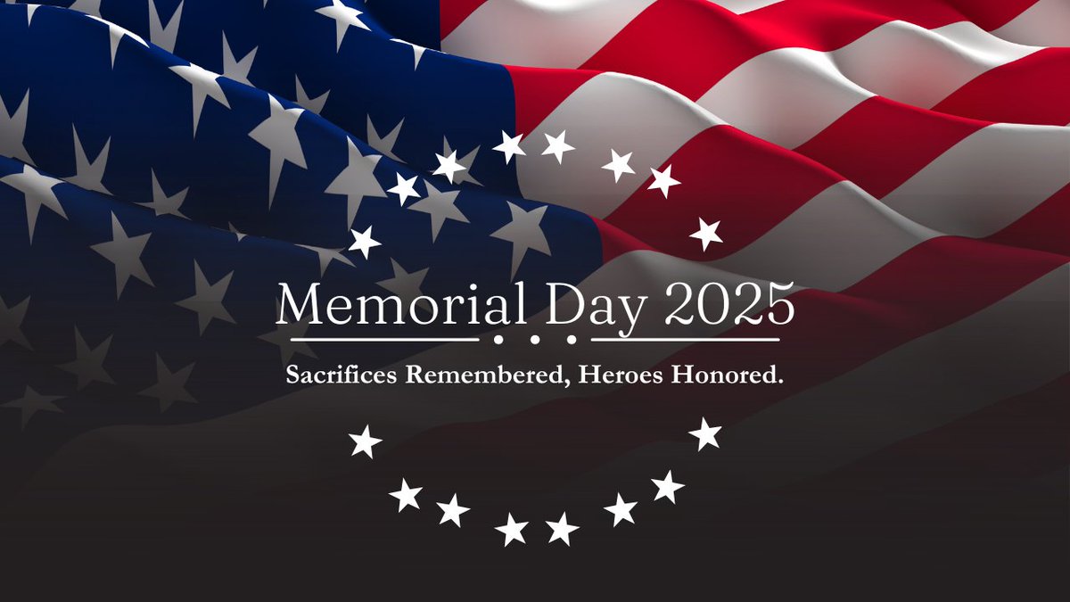 We are closed today in observance of Memorial Day. We will reopen Tuesday, May 27th.
