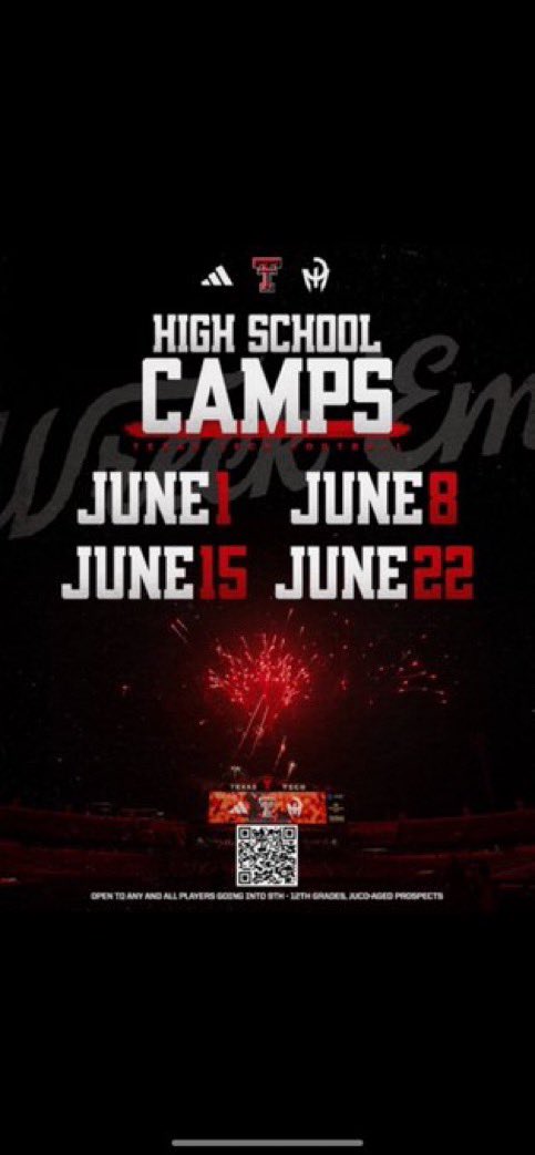 Thank you for the invite <a href="/AlphaMara4/">Alpha Mara</a> to be able to compete this summer at Texas tech, looking forward to it.
<a href="/CoachBMurdock/">Coach Murdock</a> 
<a href="/dbranscom/">David Branscom</a> 
<a href="/ToddDodgeFBcamp/">Todd Dodge</a>