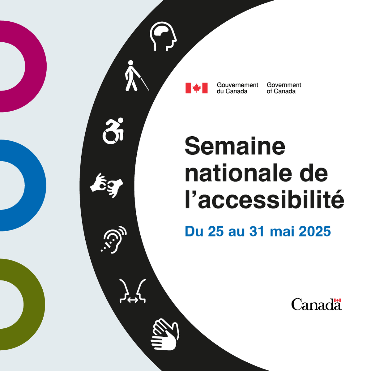 🎉 C’est la #SNA2025! Continuons à œuvrer pour un Canada sans obstacle où chacun et chacune peut s’épanouir. Infos sur l’accessibilité dans la fonction publique : ow.ly/OzAB50VYPPl #SNA #GCAccessible <a href="/GCAccessible/">Canada Accessible</a>