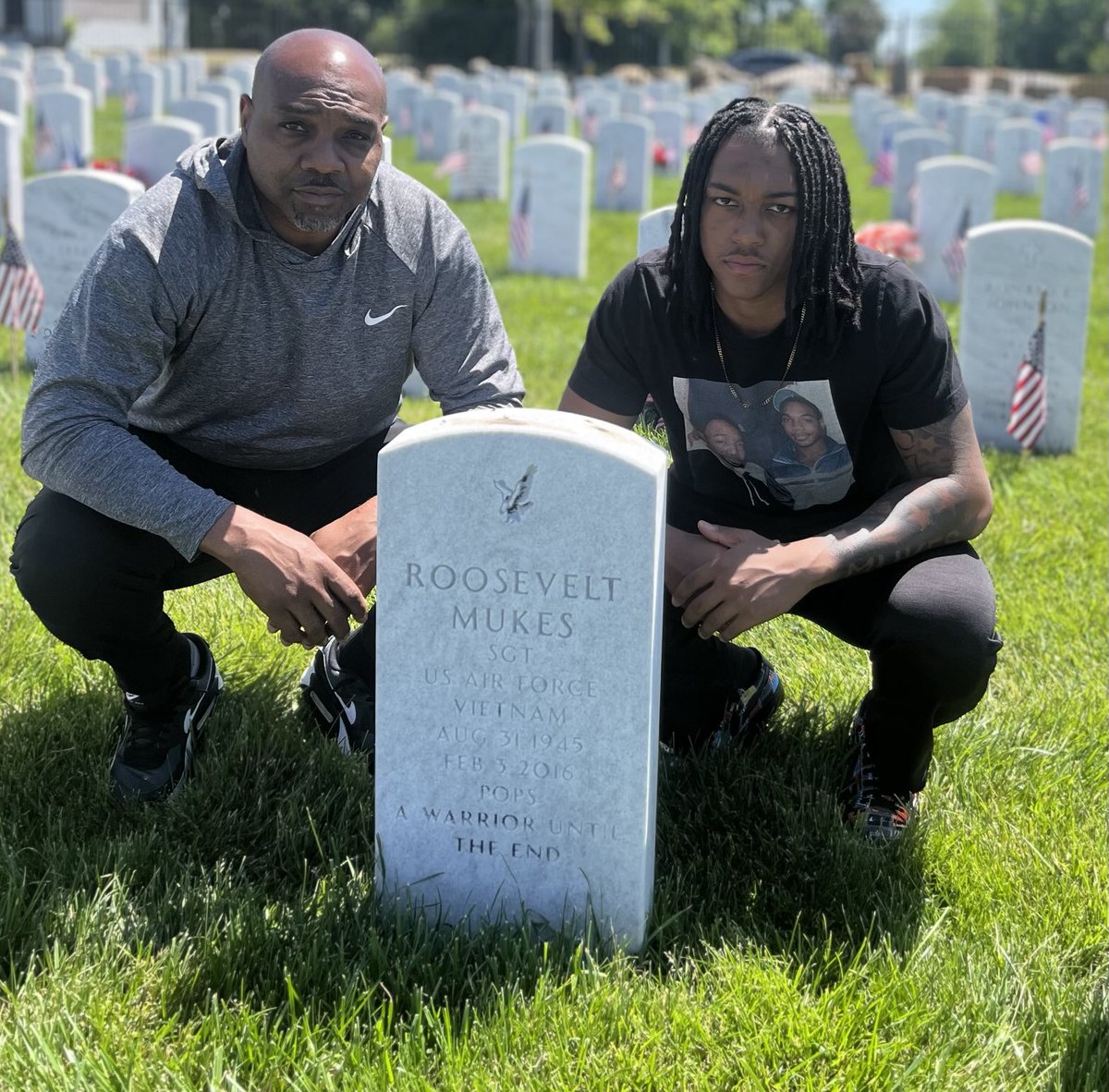 Coach_Mukes's tweet photo. Thank you to all those that served… We’re just trying to not mess up the name &amp; make you proud!!  Miss U🙏🏾💯 #3generations https://t.co/OqmPdqrdrO