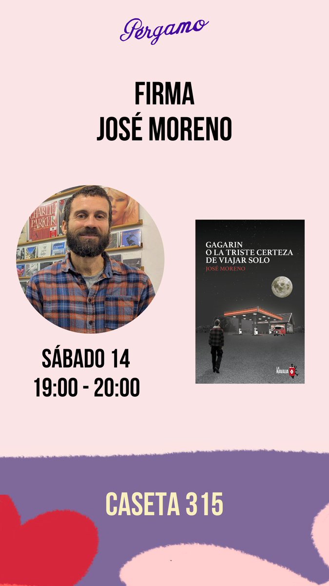 El sábado 14 de junio estaré firmando ejemplares de Gagarin en la Feria del Libro de Madrid.

Es algo que me hace muy feliz y que hace que tenga más ganas de seguir trabajando para que esto no sea simplemente un golpe de buena suerte.