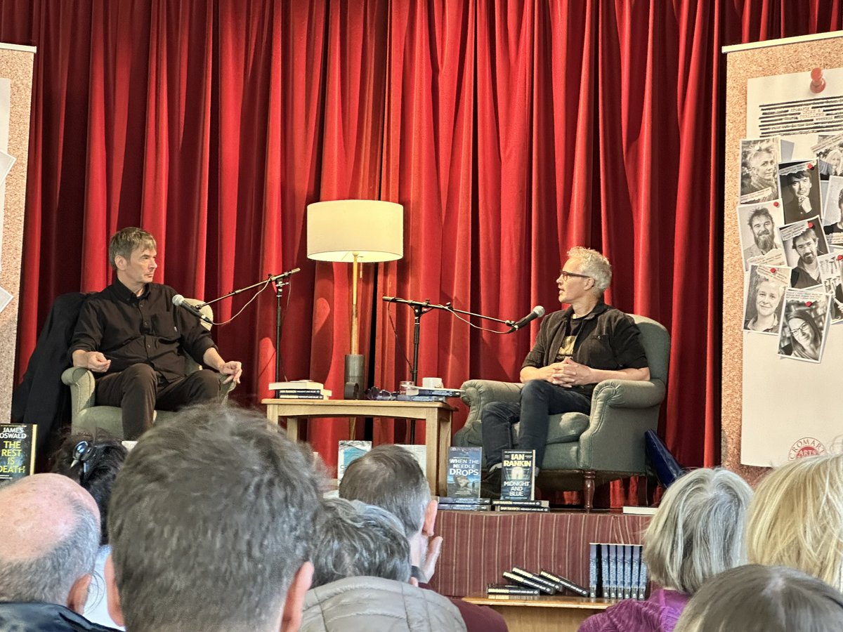 MullHistorical's tweet image. Lifting my head up from writing my 2nd Sgt Punch/Mull Mysteries book to say how much fun it was chatting with Ian Rankin @Beathhigh @cromartyarts Crime & Thrillers weekend few weeks ago & playin a MHS set > from a west-coaster, I highly recommend the Black Isle! @colinmacIntyre