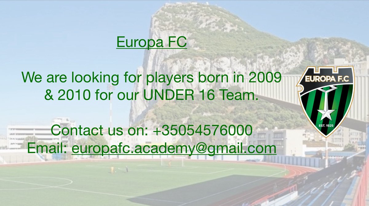 Recruiting players born in 2009 &amp; 2010 for our under 16 team.