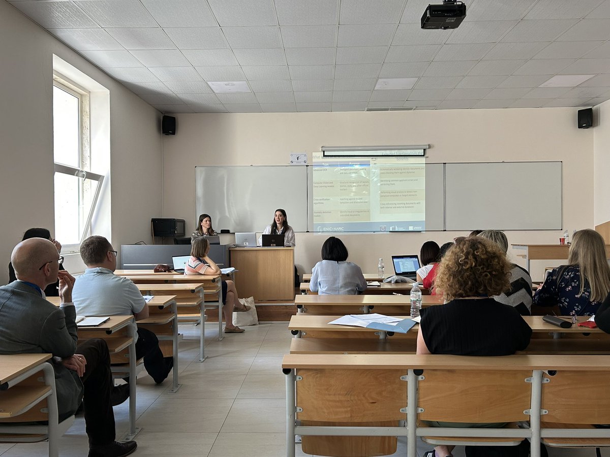 Round 2 of the #ENIC_NARIC Joint Meeting workshops took place this afternoon with forward-looking conversations on automatic recognition, #AI, institutional collaboration, and quality culture. Lots of ideas shaping the future of #recognition in Europe and beyond! 🔎📄 
#HigherEd