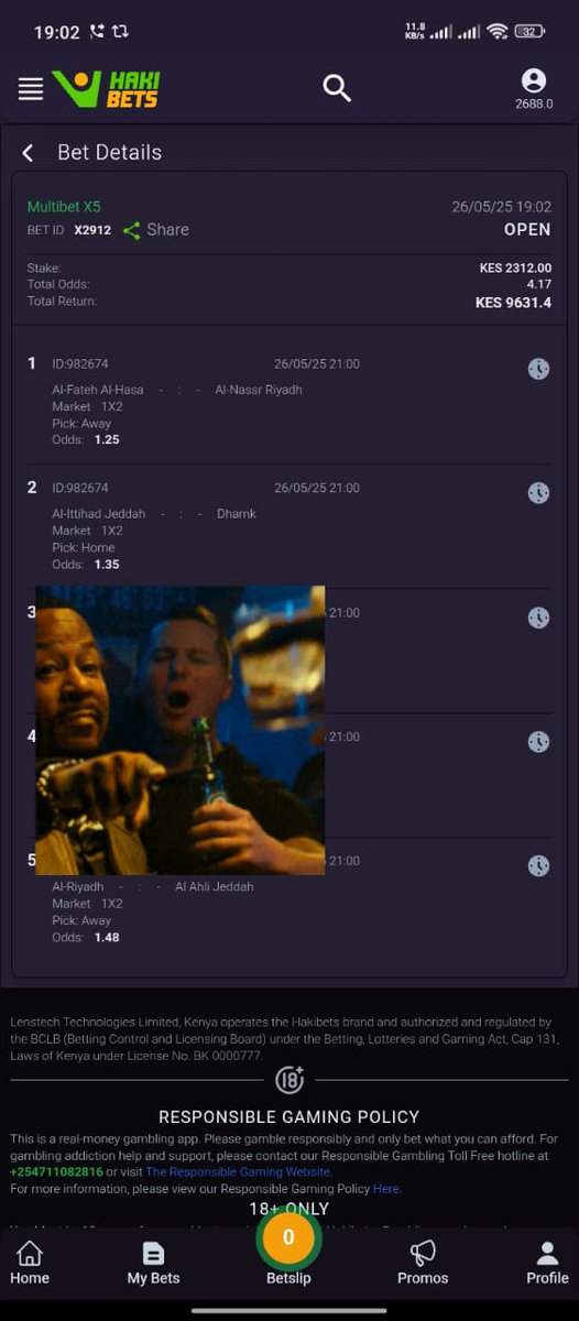 A MUST WIN BANGER HERE JUST PLAY WITH HUGE AMOUNTS🔥🔥📌

bit.ly/3RtS9uY

REGISTER THERE AND DEPOSIT KES 1000 ONLY THEN STAKE WELL..A MUST WIN🔥🔥☺️

hakibets.com/share-bets/379…

BOOKING CODE 🔥hakibets.com/share-bets/379…