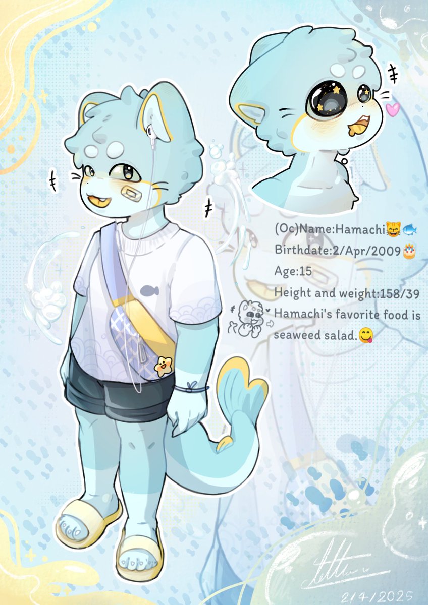 Hamich Design OC Hamachi🐟 first design drawing