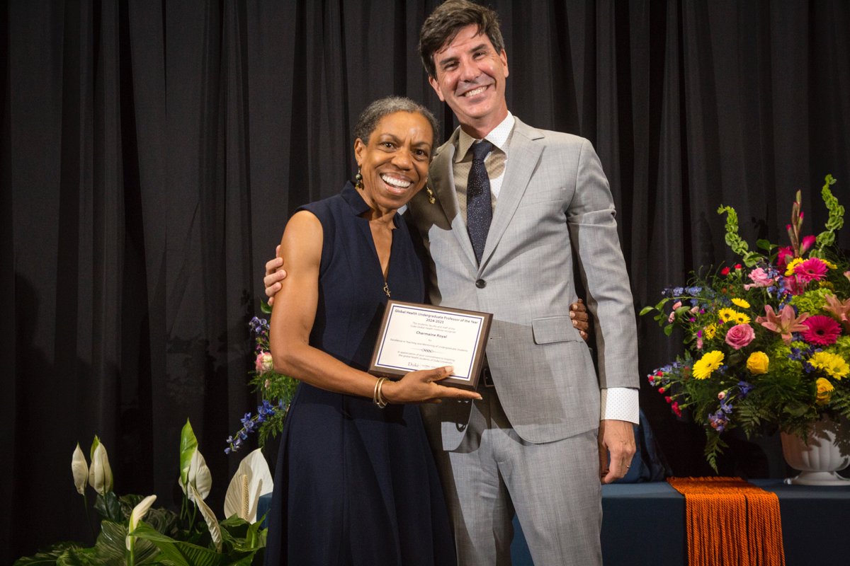 Black Think Tank - @black-think-tank.bsky.social (@blackthinktank_) on Twitter photo Congratulations Dr. Charmaine Royal - 2025 Global Heath Undergraduate Professor of the Year!
globalhealth.duke.edu/news/dghi-hono…
<a href="/DukeGHI/">Duke Global Health</a> <a href="/DukeAAAS/">Global Black Studies at Duke</a> <a href="/DukeBiology/">Duke Biology</a> Congratulations Dr. Charmaine Royal - 2025 Global Heath Undergraduate Professor of the Year!
globalhealth.duke.edu/news/dghi-hono…
<a href="/DukeGHI/">Duke Global Health</a> <a href="/DukeAAAS/">Global Black Studies at Duke</a> <a href="/DukeBiology/">Duke Biology</a>