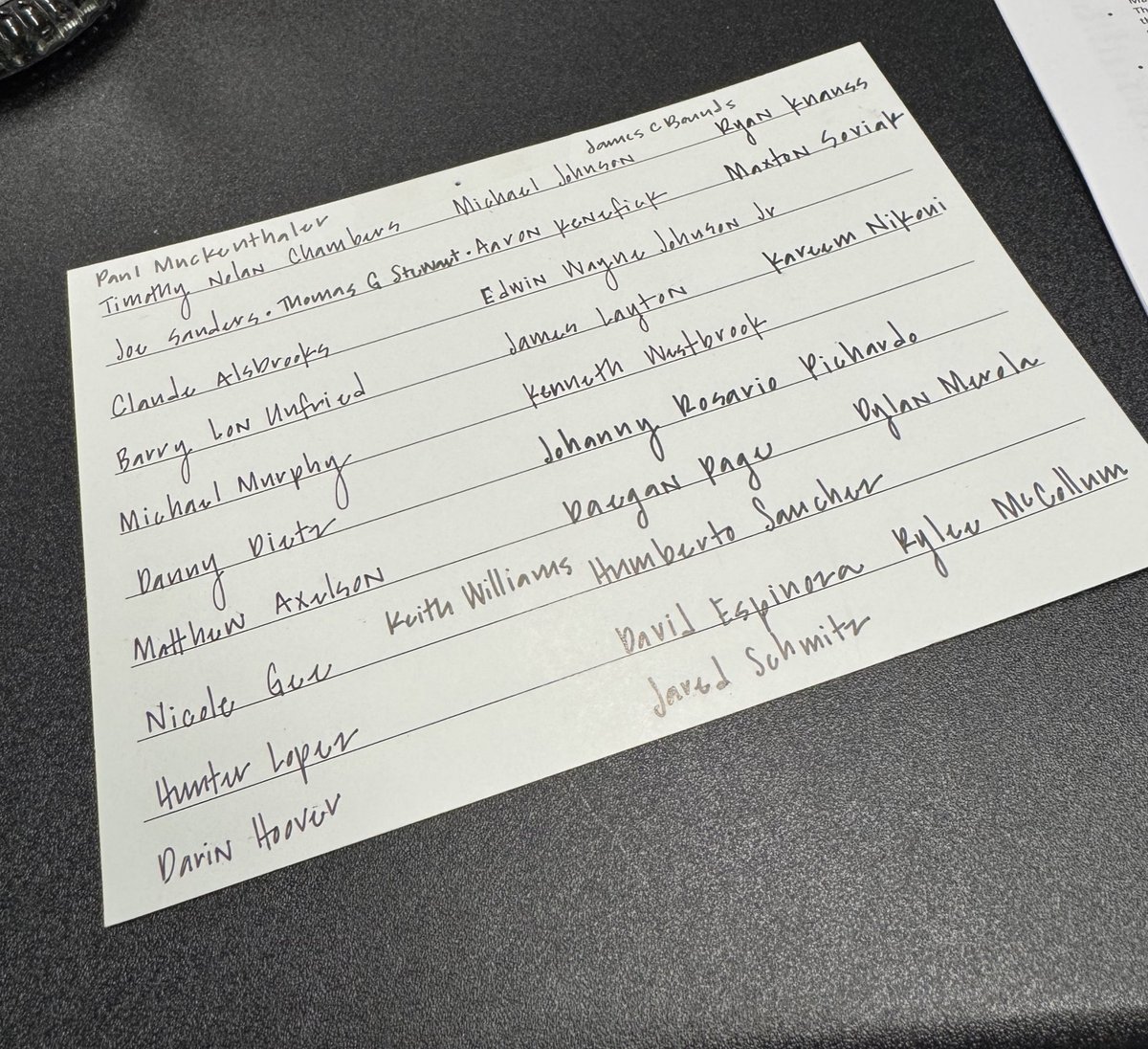 Every #MemorialDay I carry this card w/ me during our shows. It’s not much but it’s a small way for me to say thank you. 

Thank you for laying down your life for our freedom. Their sacrifice is not lost on me. 

It would be an honor to add your loved one’s name to the card.