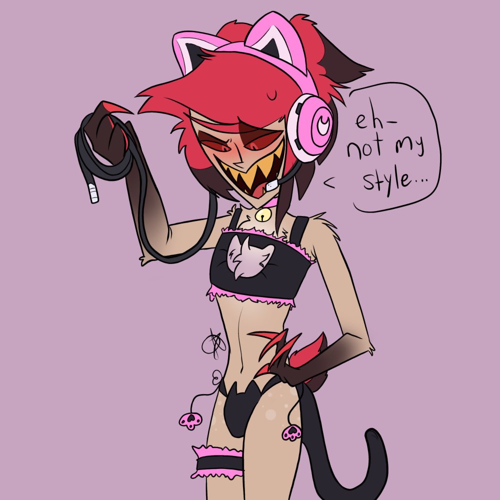 TommyTransBoi's tweet photo. saw a funny reference on pinterest and thought al fit perfectly #alastornsfw #AlastorHazbinHotel #HazbinHotelFanart #differentstyle https://t.co/0BgU269oEn