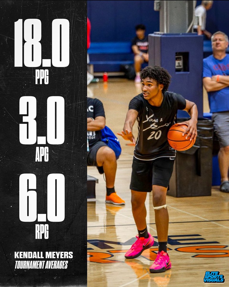 ‘27 Kendall Meyers had a couple of ELITE games at the Chi-Town Showdown this past weekend.

vs MG Elite
24 PTS, 7 REB, 2 AST, 1 BLK

vs The Demons
12 PTS, 5 REB, 4 AST, 1 BLK

#YouAreElite #EliteSportsVisuals