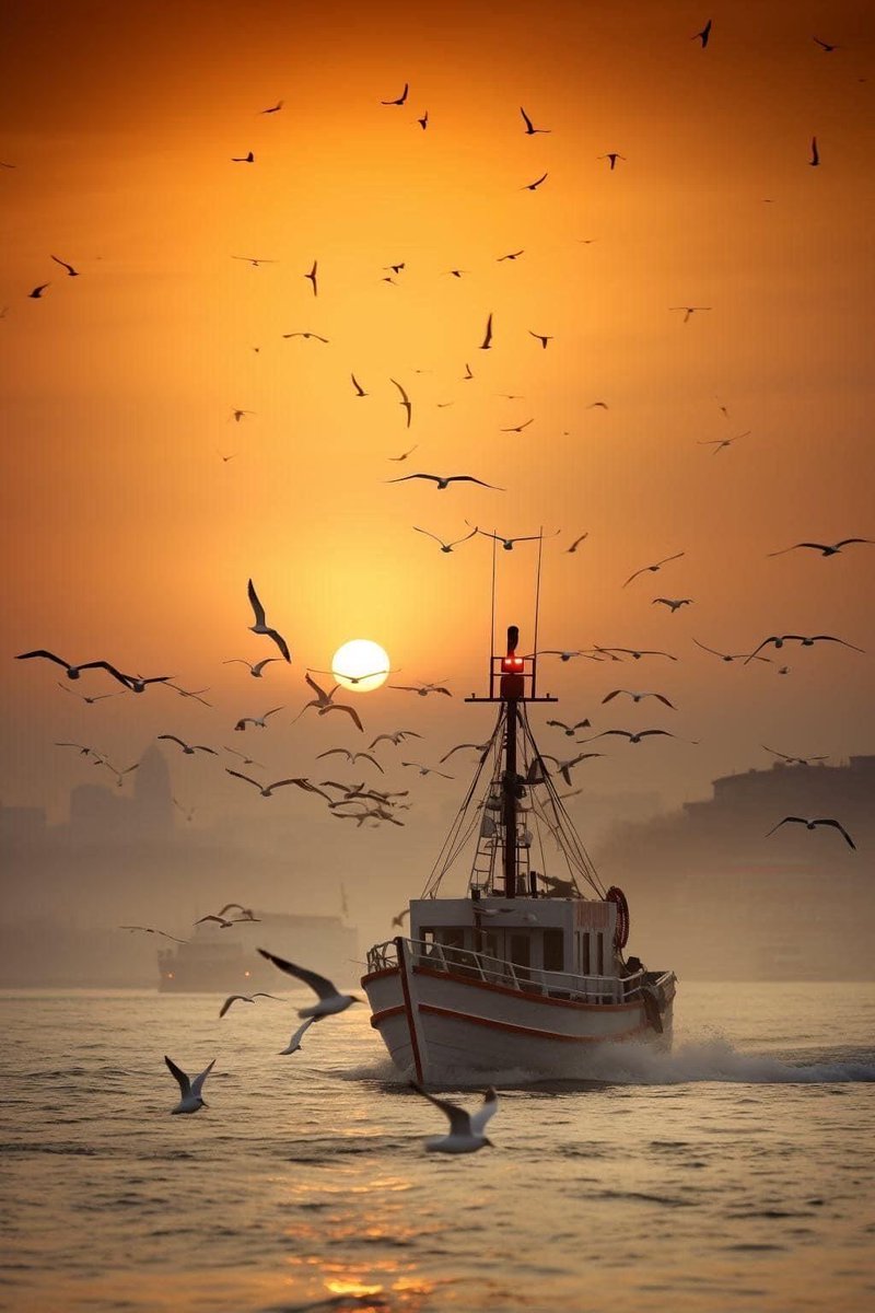 Good evening everyone !
#photos #evening #sunset #sea #boat