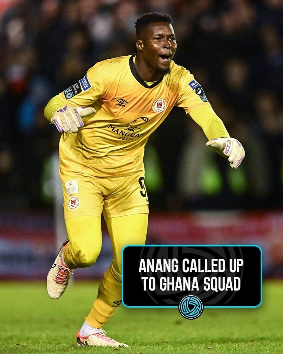 🧤Le gardien de St Pats🇮🇪 JOSEPH ANANG a ete appelé en selection du Ghana🇬🇭 pour la Unity Cup🤝