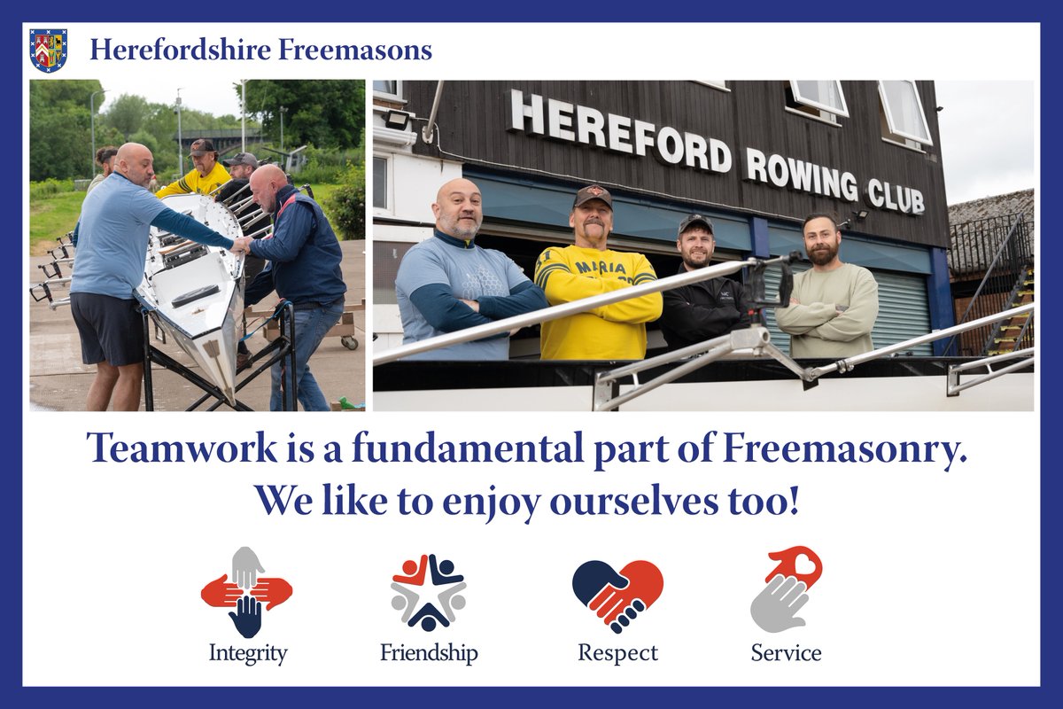 Teamwork is a fundamental part of Freemasonry in Herefordshire. We like to enjoy ourselves too!
Find out more on our website herefordshiremasons.org.uk/joining-proces…