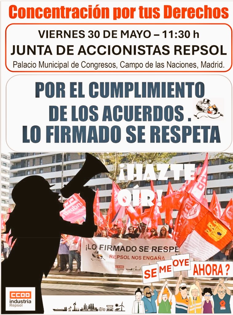 CCOO_REXSA's tweet photo. Allí estaremos
#LoFirmadoSeRespeta https://t.co/ydBB4eEhWR