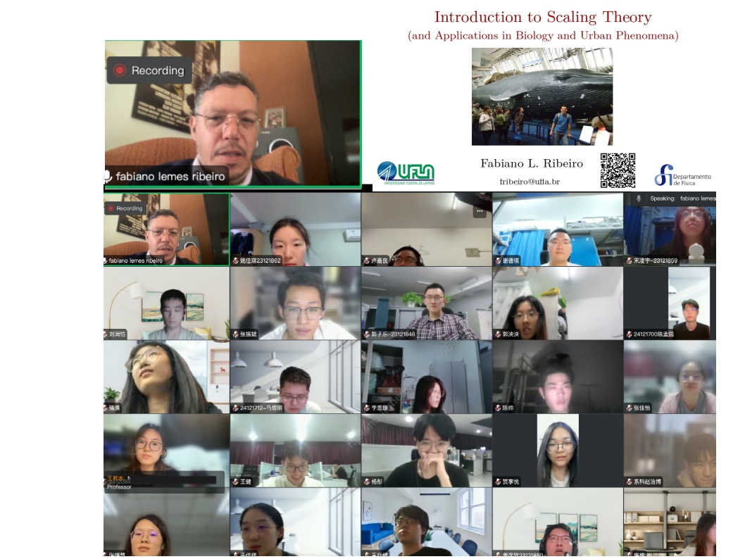 fabianorib77's tweet photo. Had the pleasure of presenting an online course on Scaling Theory for the School of Systems Science at Beijing Jiaotong University. Thanks to Prof. Liang Gao and all the Chinese students for the warm welcome! 🇨🇳 #scalinglaws #fractals #complexity #UrbanComplexity #ComplexSystems https://t.co/UkNnujyJ0k