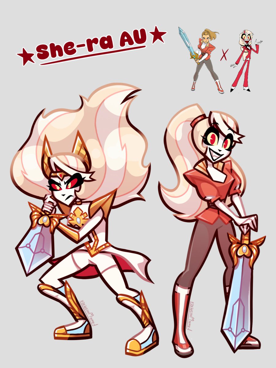 She-ra x Hazbin AU with Charlie as Adora :3 Gonna do Vaggie as