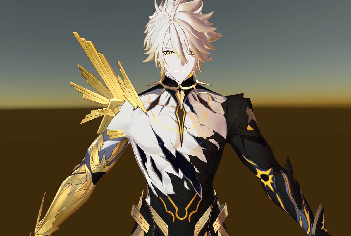 GeoArchonVR's tweet photo. WIP Set of a Public avatar in the making, while I also finish up a commission. 🤭🫶 #HoyoVR #Phainon #PhainonHSR #VRChat #KevinKaslana https://t.co/c1biV8i1Ov