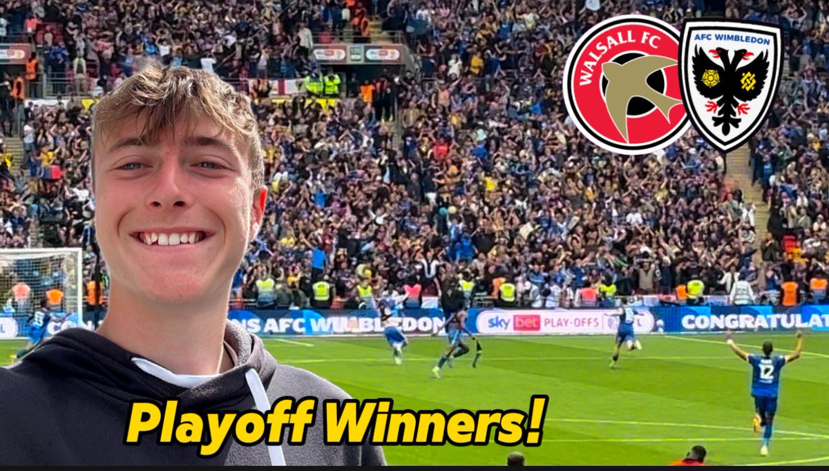 KilnerHarry's tweet image. New Video🚨
Fantastic atmosphere and limbs from AFC Wimbledon.
Please like and REPOSTS would be great!
Video 🔗 youtu.be/a85ou4IyRNM?si…
#AFCW #Saddlers #SkyBetLeagueTwo
@ChipsFinch @KentWomble