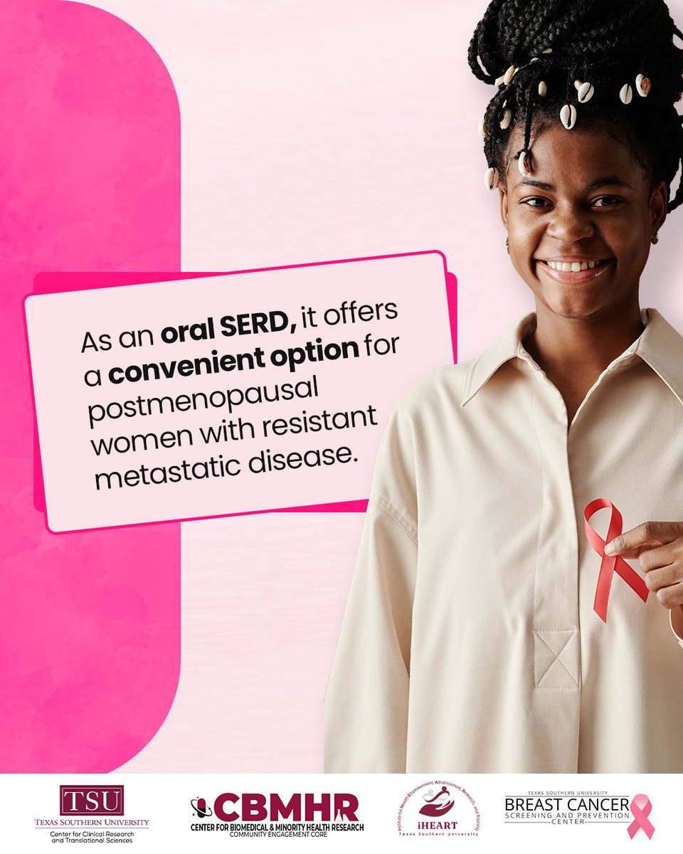 TSUBCSPC's tweet photo. Struggling to treat ER+ breast cancer with ESR1 mutations? Elacestrant may help slow tumor growth in resistant cases. Follow us for the latest in breast cancer breakthroughs!

 #BreastCancerTreatment #Elacestrant #MetastaticBreastCancer #ERPositive #WomensHealth https://t.co/6cMZtH62c7