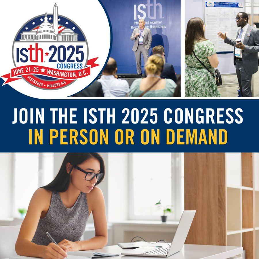 Thomas Reiser (@tomreiser) on Twitter photo Can’t make it to @ISTH #ISTH2025? 
You can still access the science! 
On-demand registration gives you access to Congress sessions within 24 hrs of live presentations. 
All content will be available for 30 days after the Congress.
Don't miss out: isth2025.org/register Can’t make it to @ISTH #ISTH2025? 
You can still access the science! 
On-demand registration gives you access to Congress sessions within 24 hrs of live presentations. 
All content will be available for 30 days after the Congress.
Don't miss out: isth2025.org/register