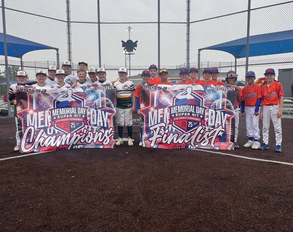 KC Sports (@kcsports) on Twitter photo Congratulations to these teams on making it to the championship in the KC Sports Memorial Day Super NIT!! #MemorialDaySuperNIT #PlayUSSSA
11major:
๐ฅ- Gretna Thunder
๐ฅ- KC Gators
<a href="/USSSA_Midwest/">USSSA Midwest</a> | <a href="/USSSA_KC/">USSSA Kansas City</a> | <a href="/USSSABSBL/">USSSA Baseball</a> | Congratulations to these teams on making it to the championship in the KC Sports Memorial Day Super NIT!! #MemorialDaySuperNIT #PlayUSSSA
11major:
๐ฅ- Gretna Thunder
๐ฅ- KC Gators
<a href="/USSSA_Midwest/">USSSA Midwest</a> | <a href="/USSSA_KC/">USSSA Kansas City</a> | <a href="/USSSABSBL/">USSSA Baseball</a> |