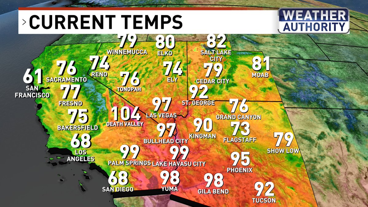 Nice and warm on this #MemorialDay2025 with temperatures running a few degrees above normal for this time of year. <a href="/News3LV/">KSNV News 3 Las Vegas</a> <a href="/NWSVegas/">NWS Las Vegas</a> #WeatherAuthority #Vegas #Vegasweather #nvwx