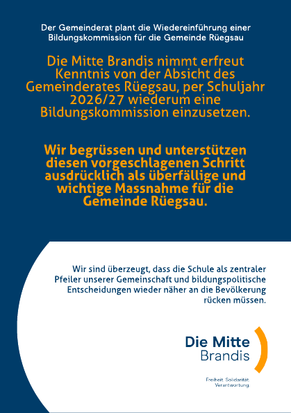 Pro Bildungskommission in Rüegsau