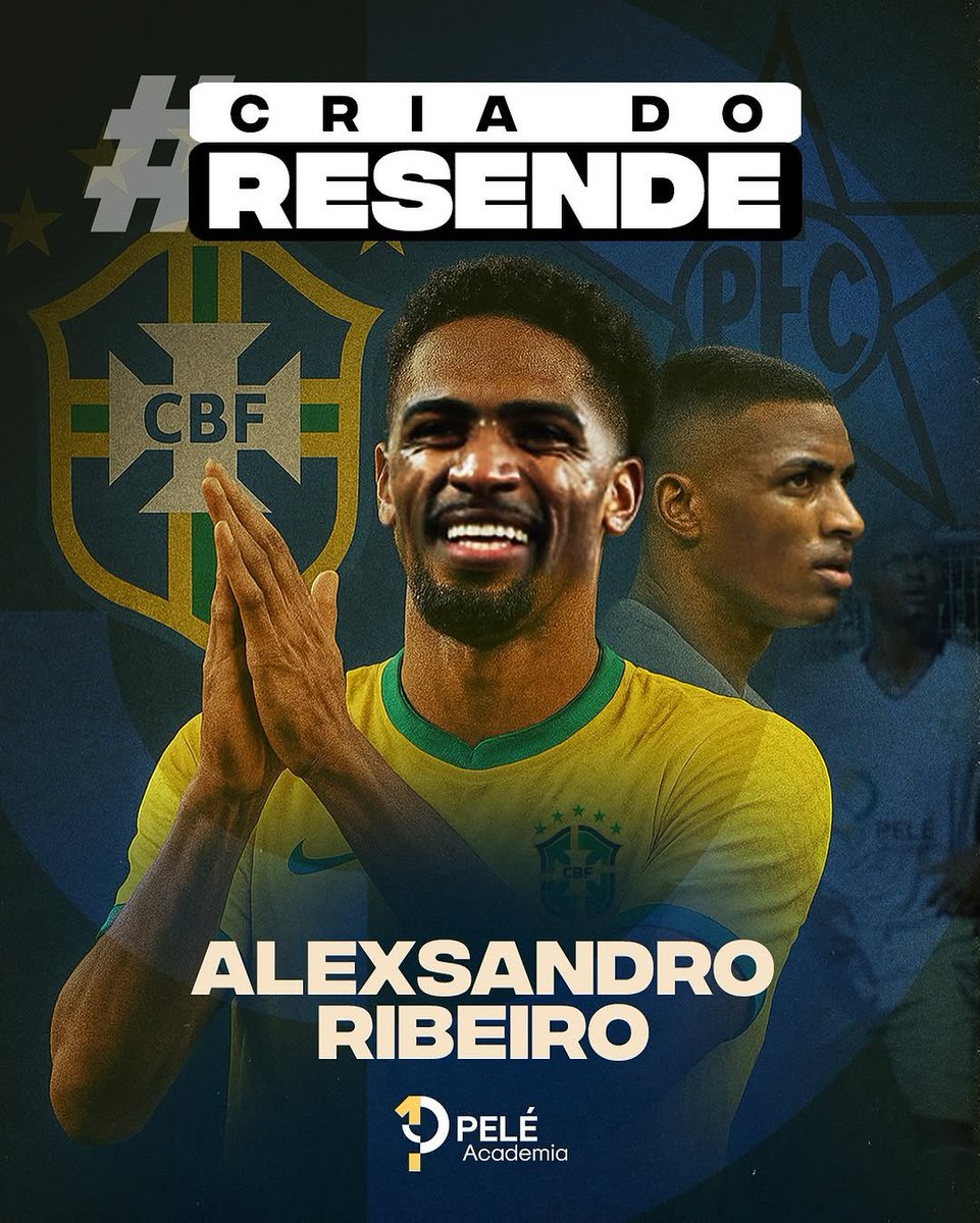 Resende_FC's tweet image. Do Resende para o mundo! 

Alexsandro Ribeiro é o primeiro cria do Resende a ser convocado para a Seleção Brasileira. Da base à Champions League, ele mostra onde talento, esforço e chance podem levar. 

Orgulho define. Que venham muitos!

#PeléAcademia #ResendeFC #BaseForte