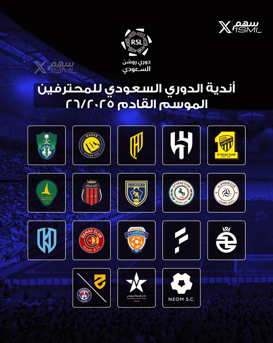 🚨 نـهـايـة دوري روشـن الـسـعـودي 24/25م 🚨

افتخر كـشخص "سعودي" 🇸🇦 والحاصل على اقوى حساب رياضي في المملكة العربية السعودية اني كنت دائمًا حاضر في المحافل الرياضية والوطنية، اتمنى اني وفقت في التغطية على مدار موسم كامل، بالرغم من ميولي كهلالي ولكن لايمنعني من تغطية كافة الاحداث