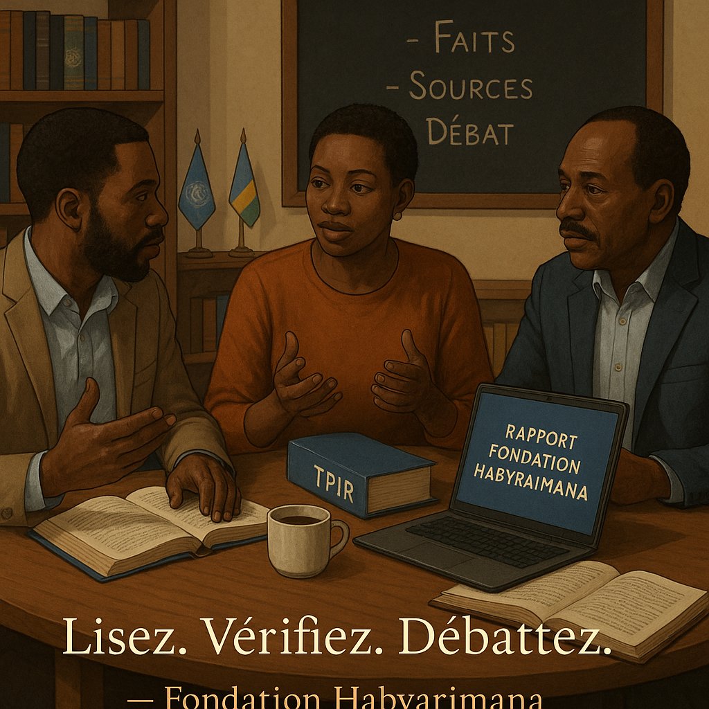 JLHaby's tweet photo. 6️⃣ Notre contribution au débat!

Pour nourrir le débat, la Fondation #Habyarimana publie un rapport fondé  sur les archives du TPIR.

Le rapport en disponible sur le site de la fondation #Habyarimana  lisez-le ici : https://t.co/wuhw5fO7s5, vérifiez les sources vous-même, loin de toute propagande, d’où qu’elle vienne et faites vous votre propre avis!