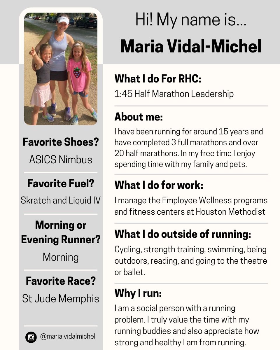 Houston_RHC's tweet photo. Meet Maria and Nathan, our 1:45 Half Marathon Leadership Team! We are super excited to have them back again this year! 
#RUNHOU #houhalfmarathon #aramcohalfmarathon https://t.co/a3yDaV9jOa