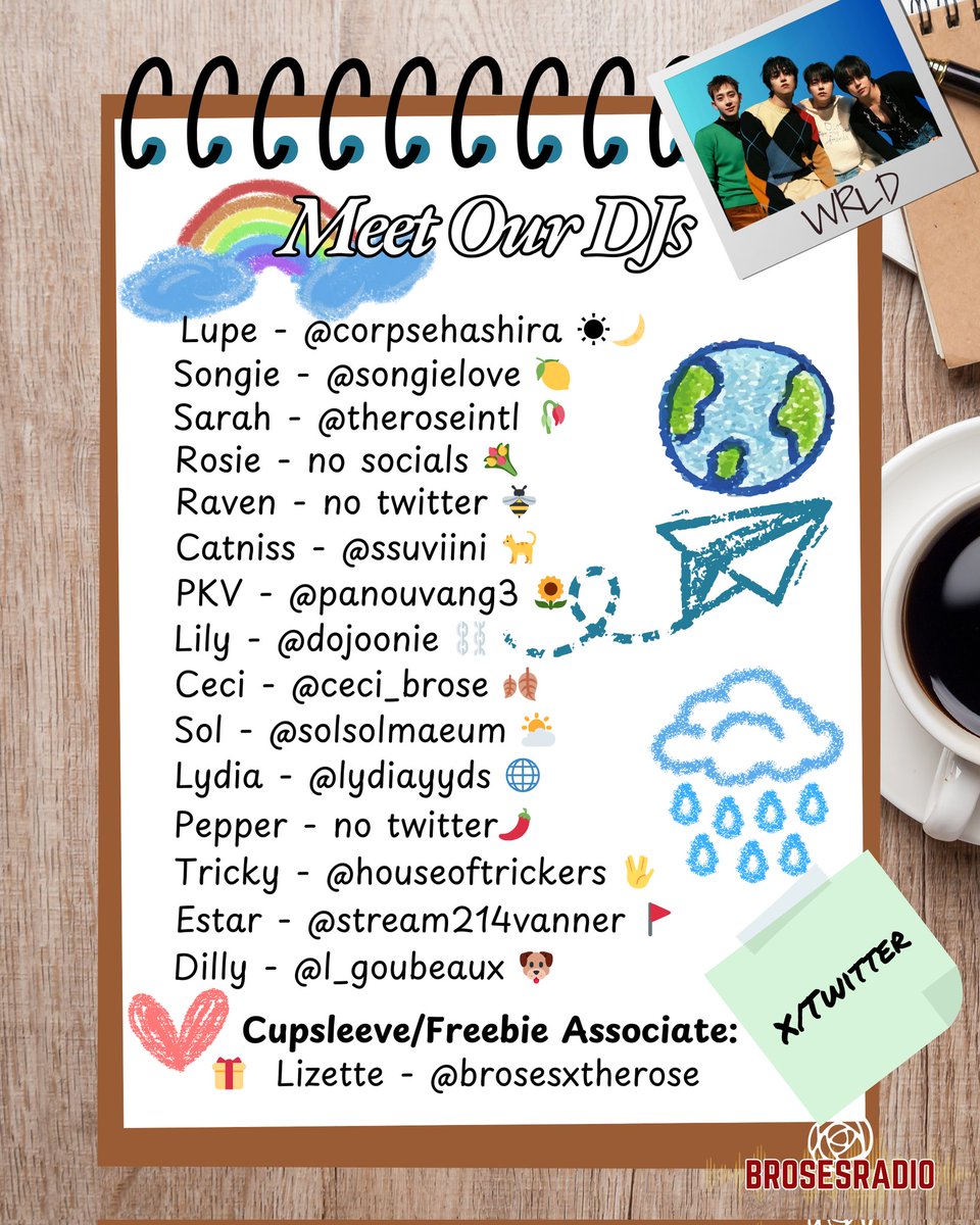 Updated list of our DJs and their emojis for you guys! 🙌 

Can't wait for WRLD to drop! 

Stationhead:
stationhead.com/brosesradio 

We have a discord feel free to join!

Brosesradio:
discord.gg/xQgSgsXaYs

Multi:
discord.gg/674m78XuDq

@official_therose <a href="/stationhead/">STATIONHEAD</a> #TheRose