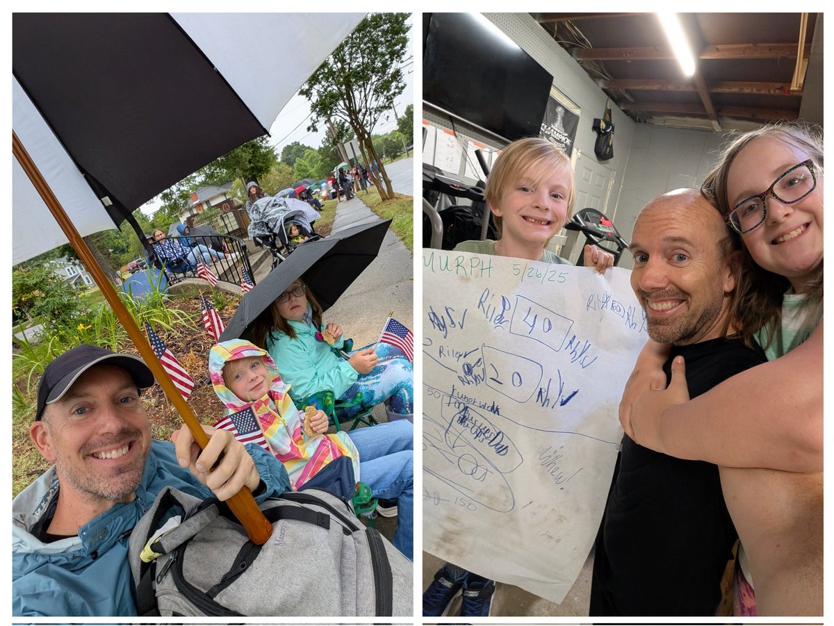 #HonoringMemorialDay 🇺🇸

1. Kids and I honored veterans during the Thomasville, NC parade this AM.

2. Shared with my kiddos one of the casings from Fred, Sr's (my grandfather) military funeral - served in the army.

3. Kiddos did 20% and I did 50% of the Murph Challenge today