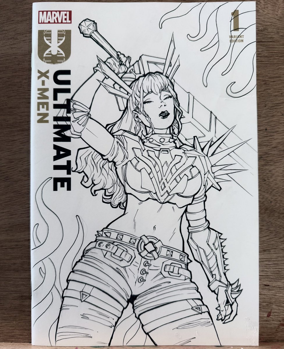 jdgillespiejr's tweet photo. Finally, Magik sketch cover done! Been planning this for a while now. 
#comics #comicartist #comicart #marvel #mcu #xmen #newmutants #magik #marvelrivalsart #marvelrivals #magikrivals #dimensioncomics #sketchcover #severedsoulscomic https://t.co/ytWok9mjTI