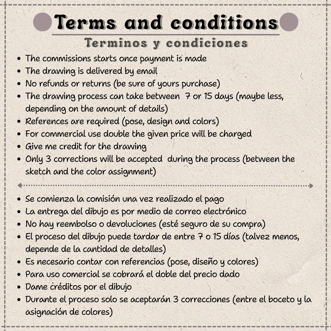 ✨Open Commissions✨send dm for more information. Ily ❤ (Eng and Esp :D)