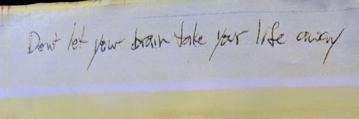 "don't let your brain take your life away" 
out of everything i saw in the clancy fpe exhibit, these 8 words written by tyler are what affected me the most. 🥺😭