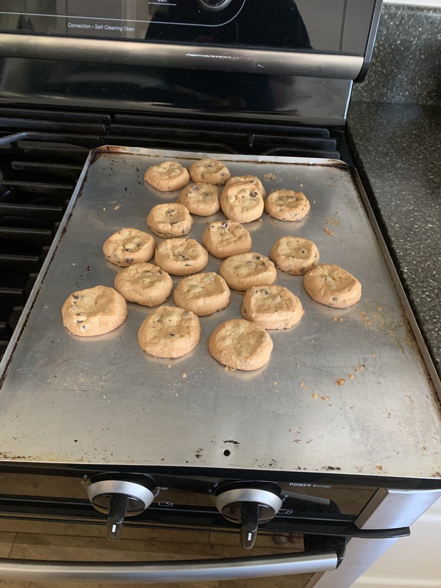 Celebrated my first cancer remission check up by baking, who wants some choccy chip? :3