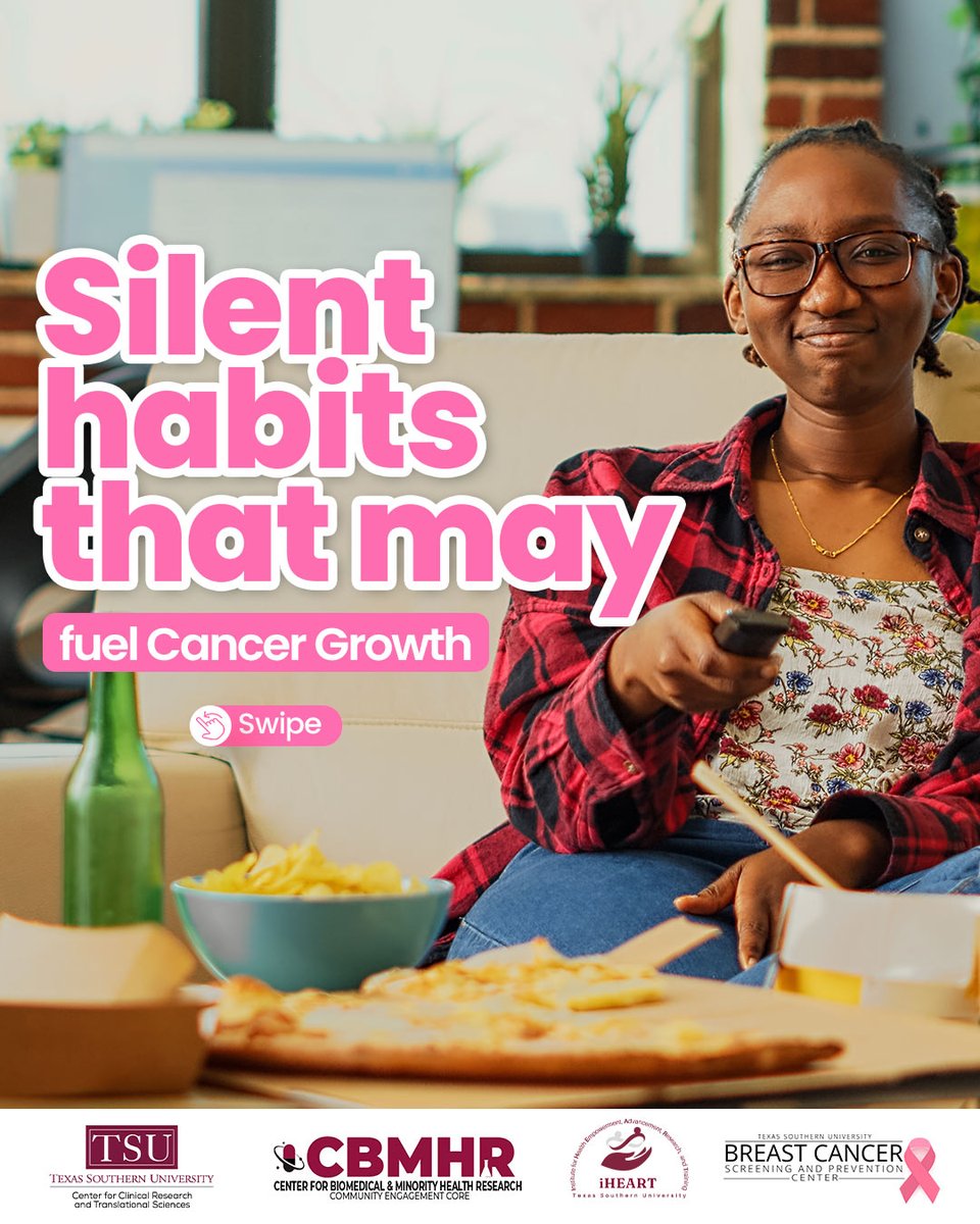 TSUBCSPC's tweet photo. Your daily habits matter more than you think. Inactivity and processed foods may increase cancer risk. Start with small changes today for long-term health. 

Follow us for more expert health advice. 

#CancerPrevention #HealthyChoices #WellnessTips #LiveWell #HealthAwareness https://t.co/z77QhX2oRP