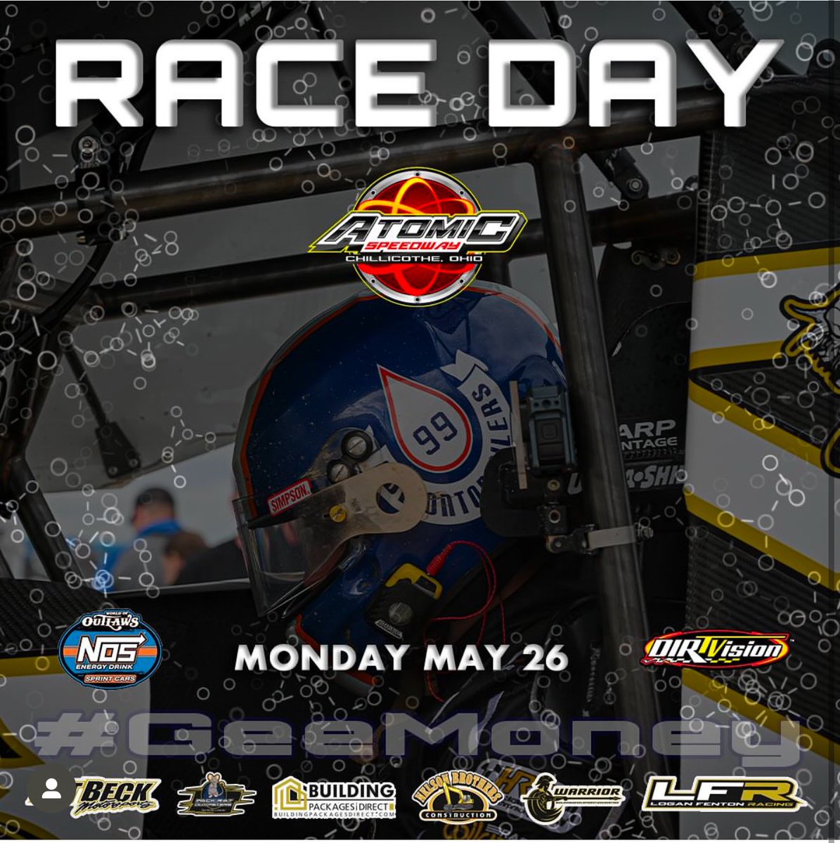 Ready to go again in southern Ohio <a href="/AtomicSpeedway/">Atomic Speedway</a> with the <a href="/WorldofOutlaws/">World of Outlaws</a>