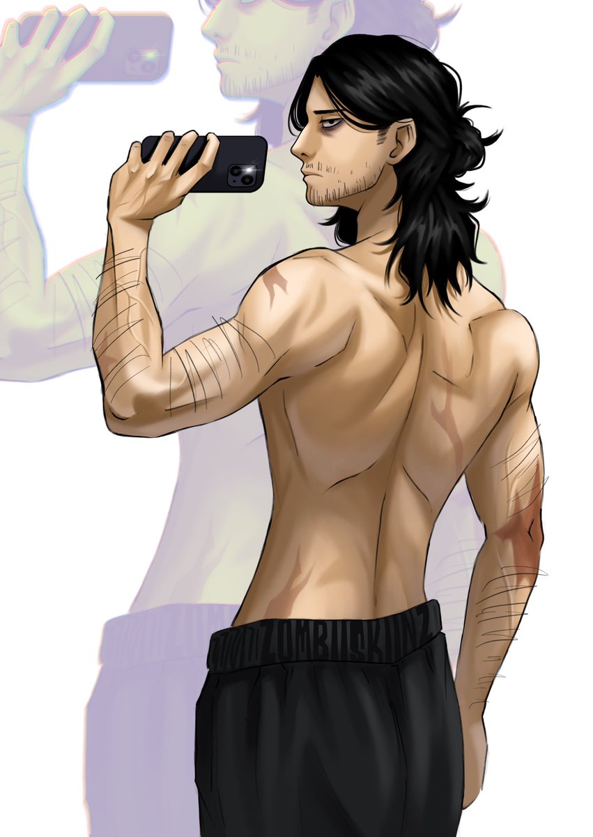 zombiiskiinz's tweet photo. Aizawas back, that’s it. That’s the tweet 

#aizawa #aizawashouta #mha #mhafanart https://t.co/38JTfnTu6k