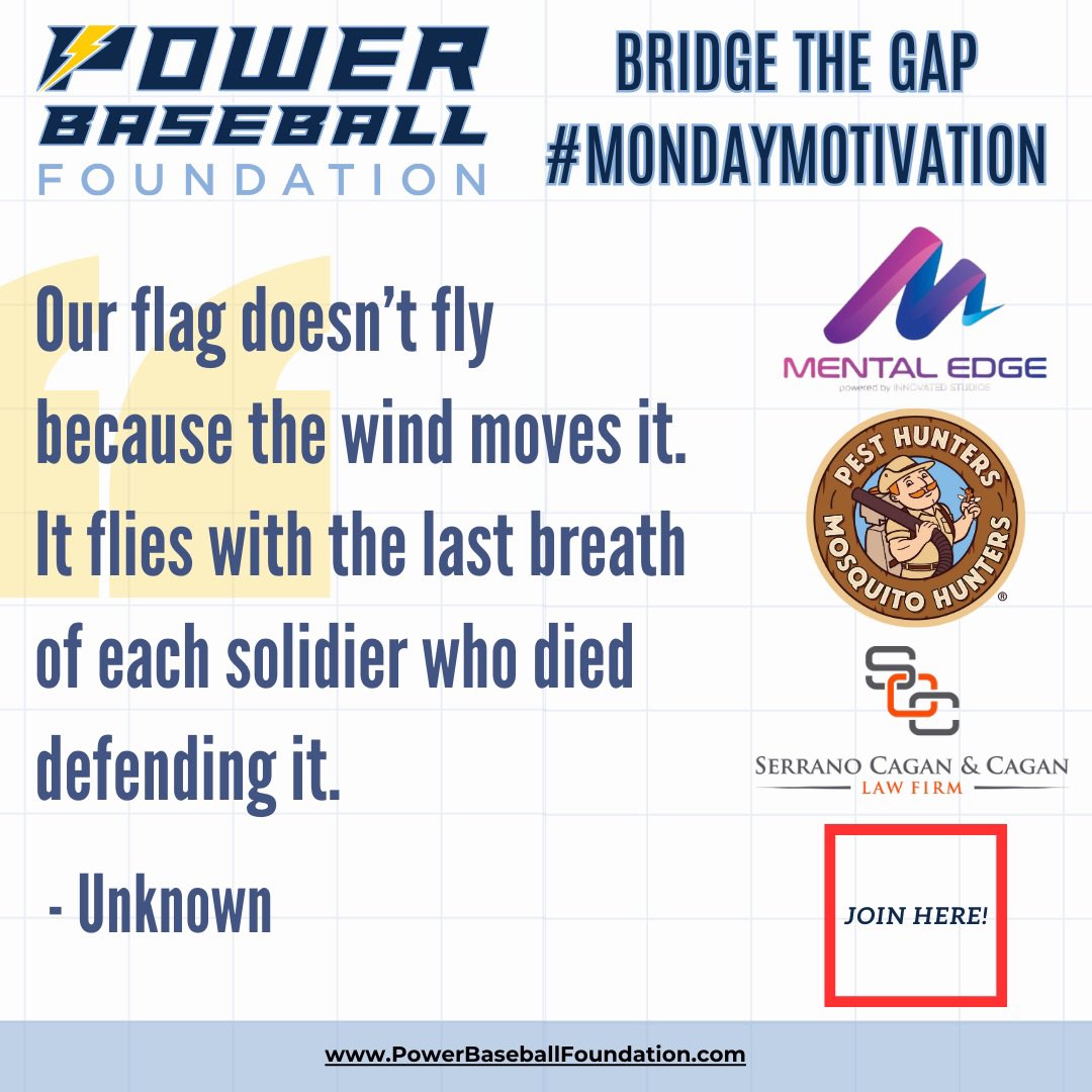 #MondayMotivation – Memorial Day Edition

Today, we don’t take freedom for granted.

We train hard.
We lead with gratitude.
We give our best.

Because others gave everything.

Honor their sacrifice with purpose and effort—on and off the field.

#MemorialDay #HonorTheFallen